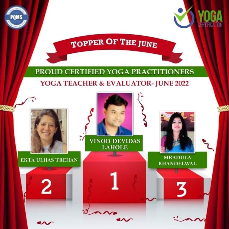 Topper level 3 Yoga Teacher and Evlauator